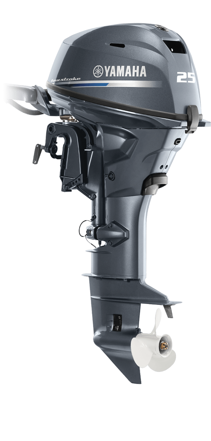 F25Engine2.png 2011 Yamaha 25 HP 2 Cylinder Carbureted 4 Stroke 20" (Long Shaft) Outboard Motor - Image 1