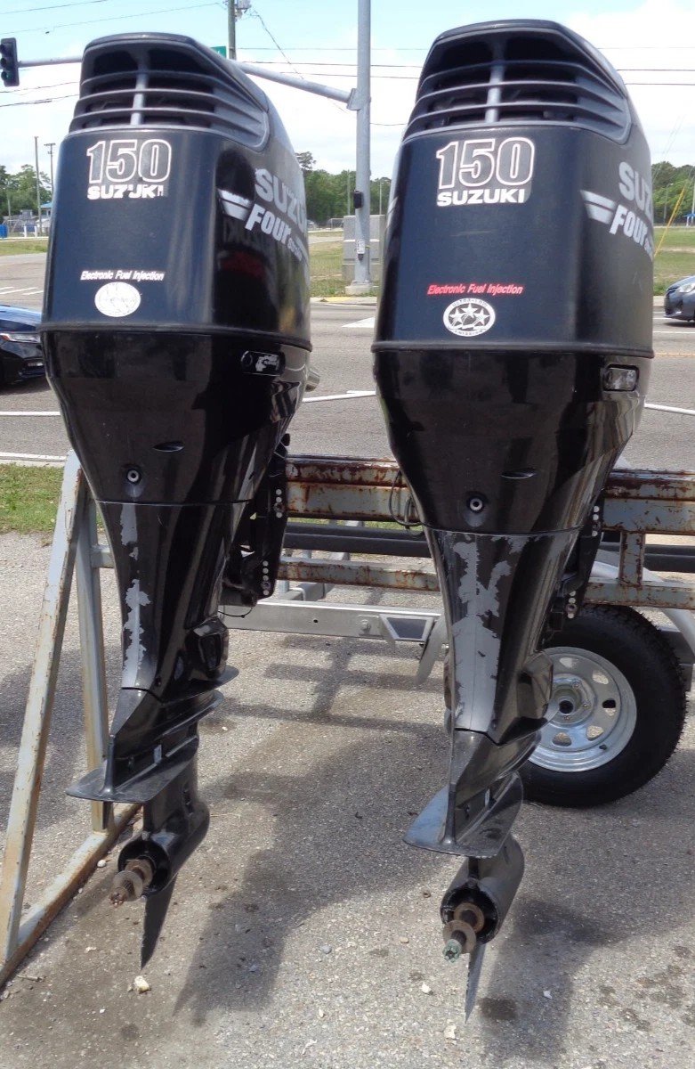 Twin 2006 Suzuki DF150 150 HP 4-Stroke Used Outboard Motors